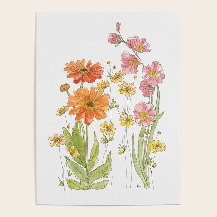 Summertime Flowers Poster Gallery Image 1