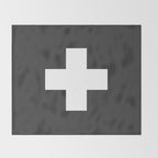 Swiss Cross Charcoal Throw Blanket Gallery Image 2