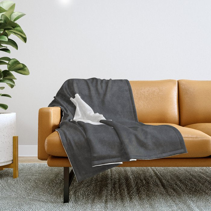 Swiss Cross Charcoal Throw Blanket Gallery Image 1