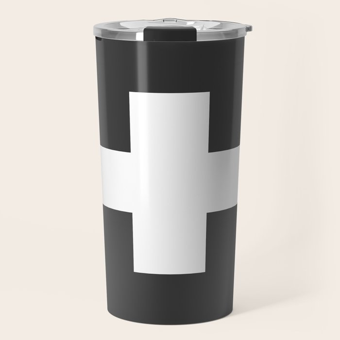 Swiss Cross Charcoal Travel Mug Gallery Image 1