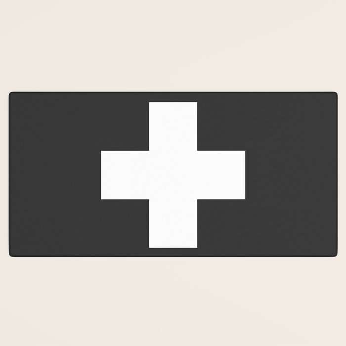 Swiss Cross Charcoal Desk Mat Gallery Image 3