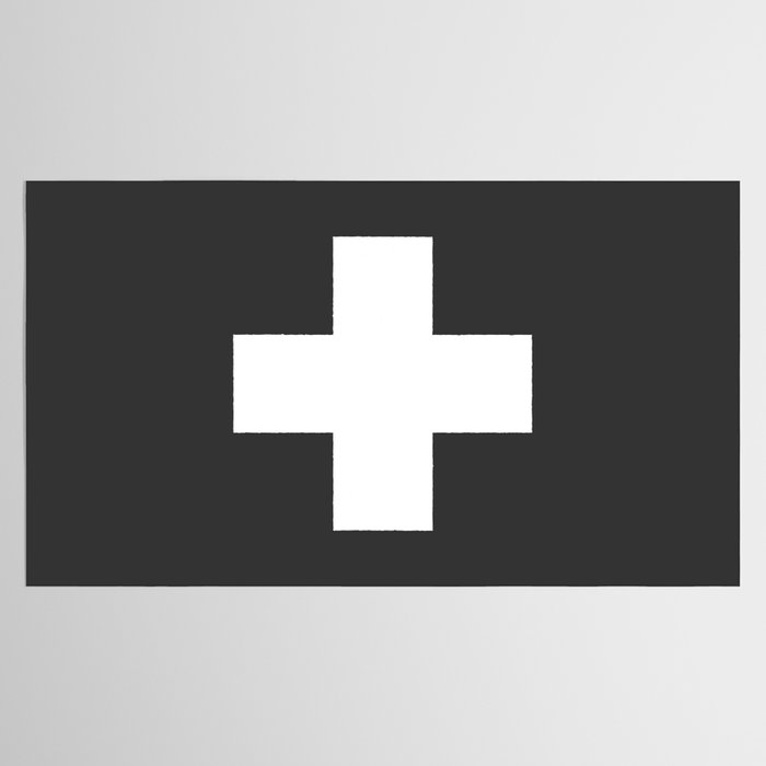 Swiss Cross Charcoal Tablecloth Gallery Image 2