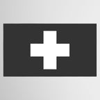 Swiss Cross Charcoal Tablecloth Gallery Image 2