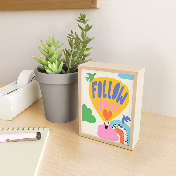 Follow Your Heart - Affirmation for Kids Mini Art Print Gallery Image 2