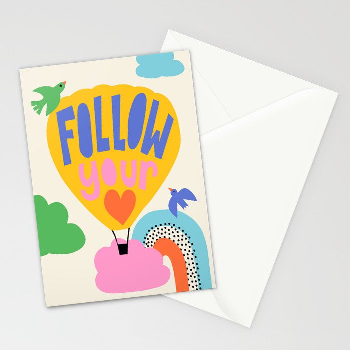 Follow Your Heart - Affirmation for Kids Stationery Card Gallery Image 2
