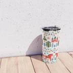 Scandinavian Fairytale - Green + Red Travel Mug Gallery Image 4