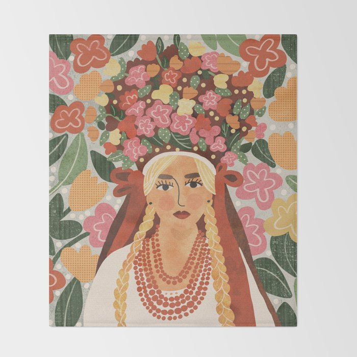Polish Bride Throw Blanket Gallery Image 2
