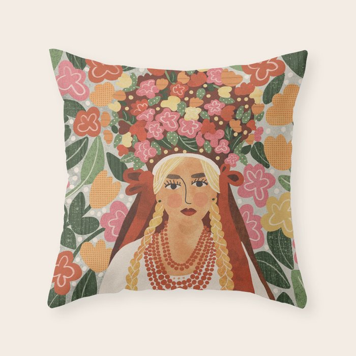 Polish Bride Throw Pillow Gallery Image 1