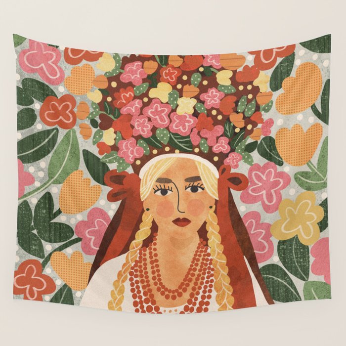 Polish Bride Wall Tapestry Gallery Image 1