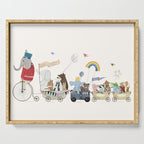 the rainbow parade Serving Tray Gallery Image 1