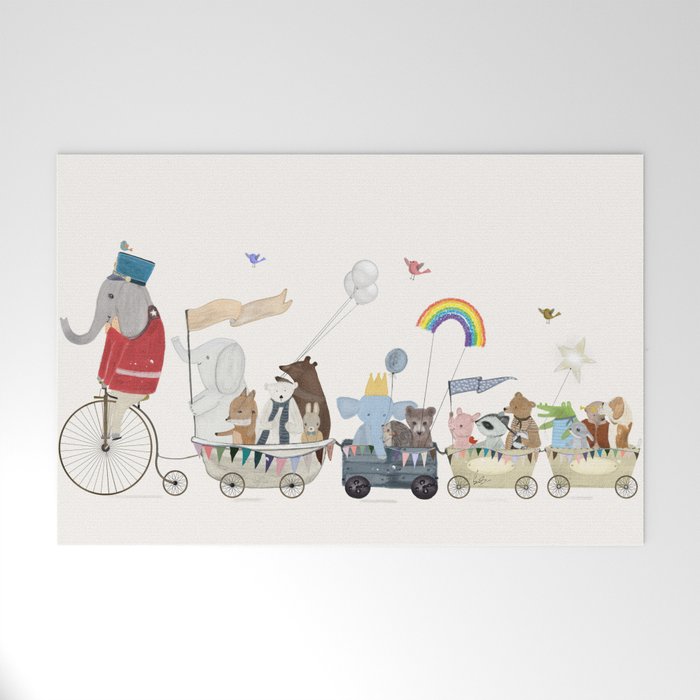 the rainbow parade Welcome Mat Gallery Image 1