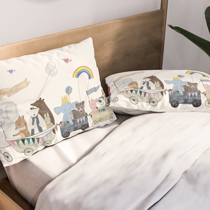 the rainbow parade Pillow Sham Gallery Image 2