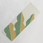 Color Block Abstract Leaf - Gold Green Yoga Mat Gallery Image 1