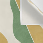 Color Block Abstract Leaf - Gold Green Wall Tapestry Gallery Image 3