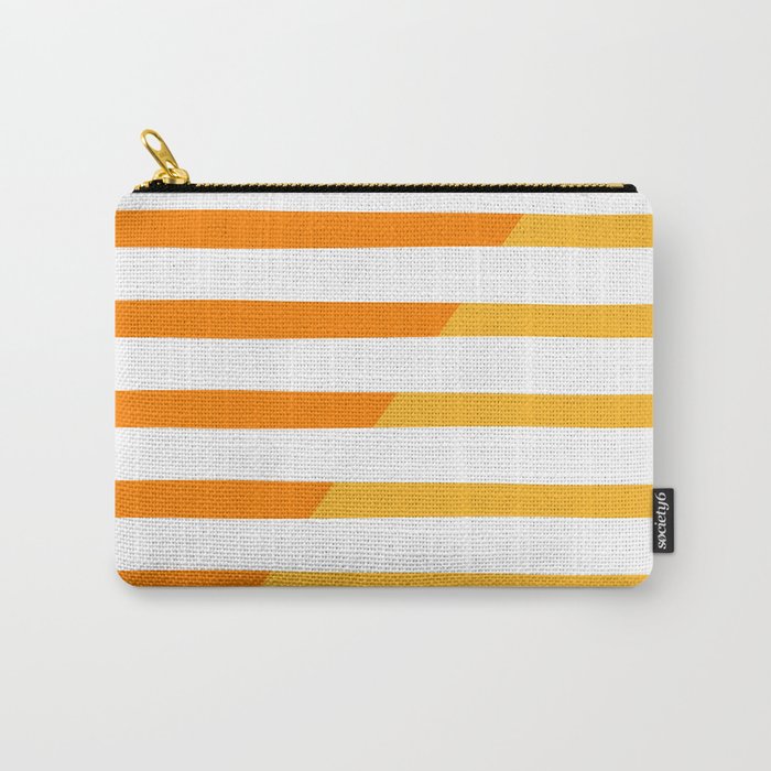 Beach Stripes Orange Yellow Carry All Pouch Gallery Image 1