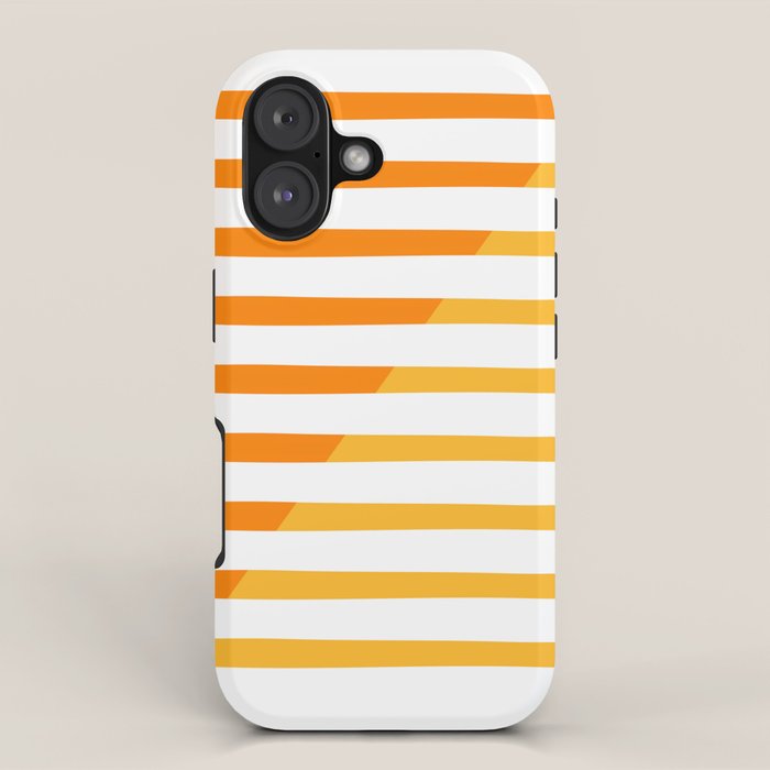 Beach Stripes Orange Yellow iPhone Case Gallery Image 1