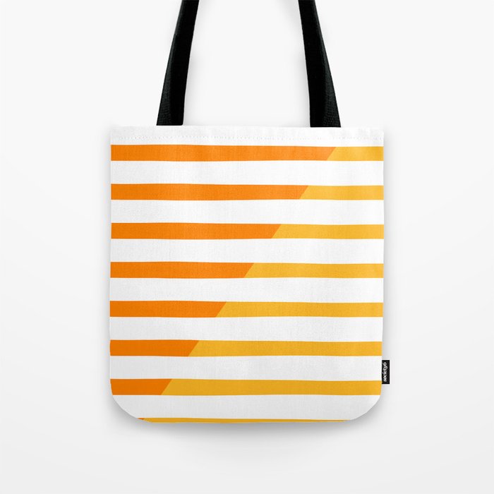 Beach Stripes Orange Yellow Tote Bag Gallery Image 1
