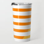 Beach Stripes Orange Yellow Travel Mug Gallery Image 3