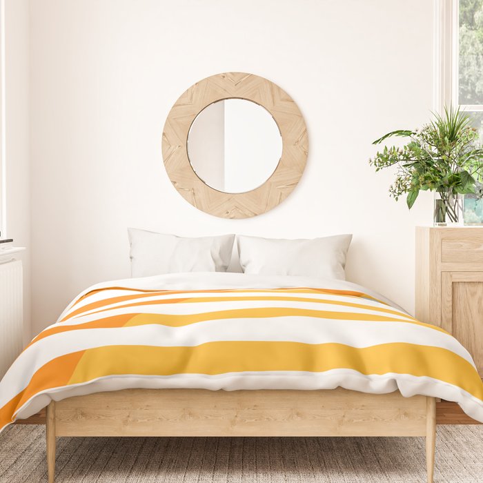 Beach Stripes Orange Yellow Duvet Cover Gallery Image 3