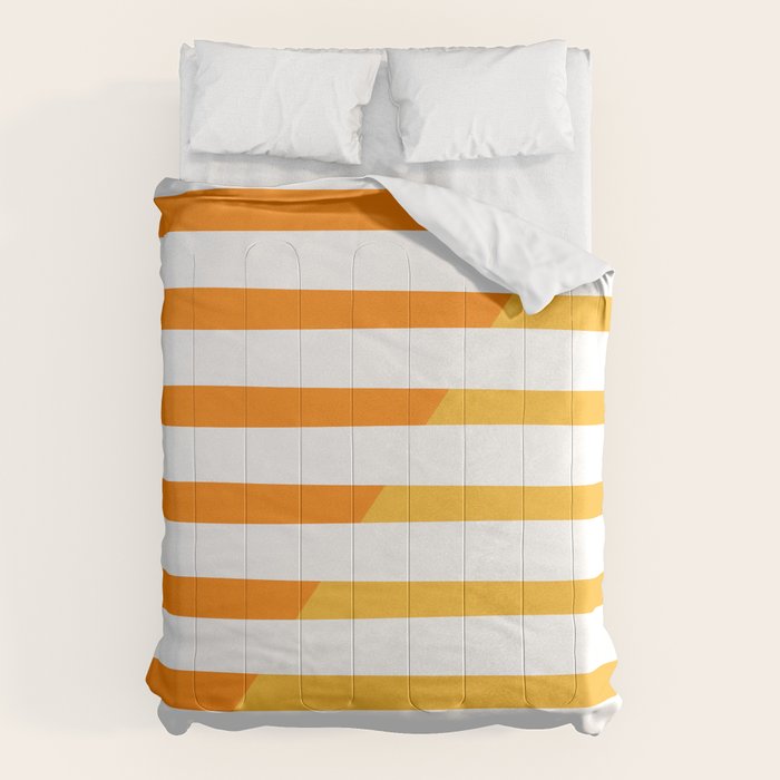 Beach Stripes Orange Yellow Comforter Gallery Image 6