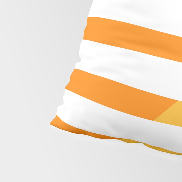 Beach Stripes Orange Yellow Pillow Sham Gallery Image 4