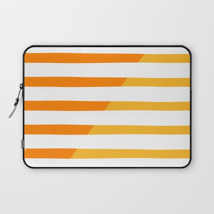 Beach Stripes Orange Yellow Laptop Sleeve Gallery Image 1