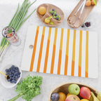 Beach Stripes Orange Yellow Cutting Board Gallery Image 2