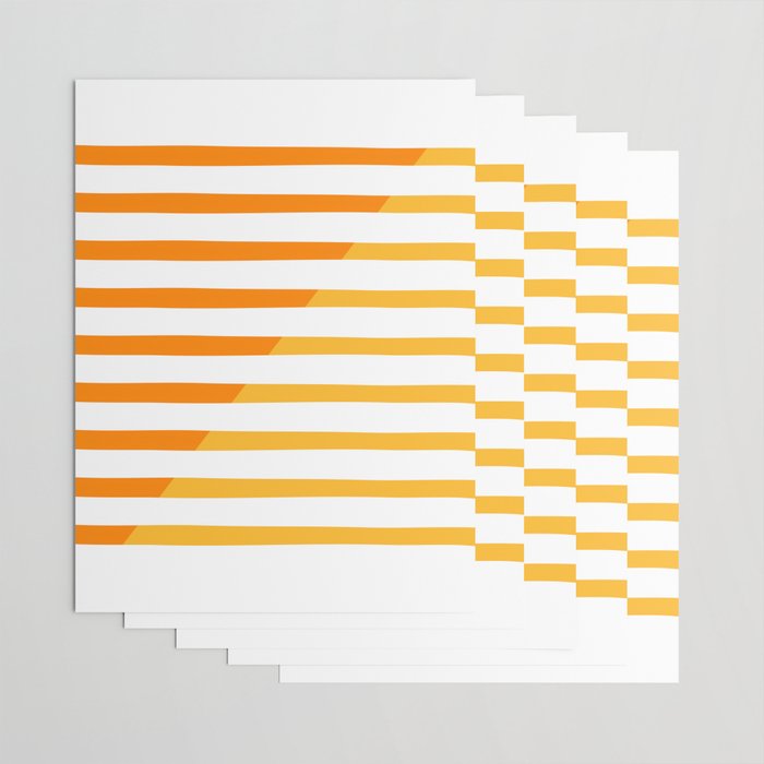 Beach Stripes Orange Yellow Wrapping Paper Gallery Image 3