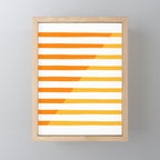 Beach Stripes Orange Yellow Mini Art Print Gallery Image 1