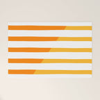 Beach Stripes Orange Yellow Welcome Mat Gallery Image 1