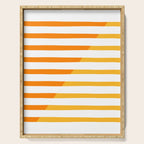 Beach Stripes Orange Yellow Serving Tray Gallery Image 1