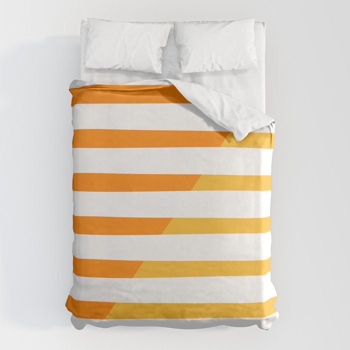 Beach Stripes Orange Yellow Duvet Cover Gallery Image 6