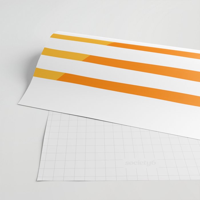 Beach Stripes Orange Yellow Wrapping Paper Gallery Image 2