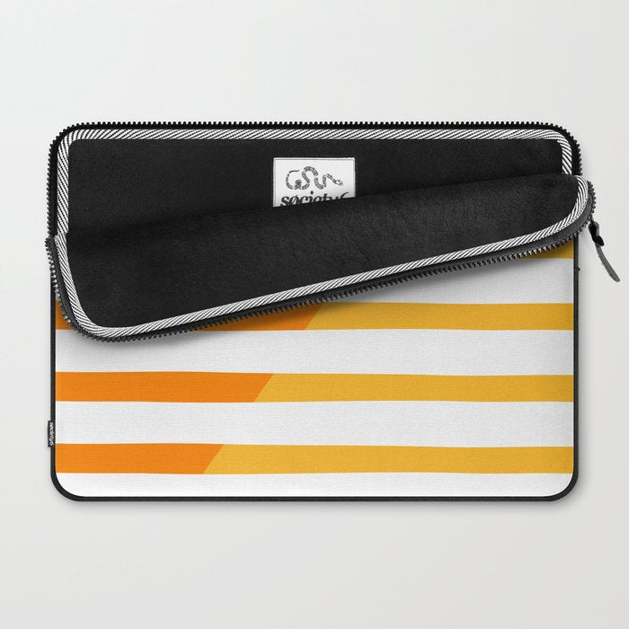 Beach Stripes Orange Yellow Laptop Sleeve Gallery Image 2