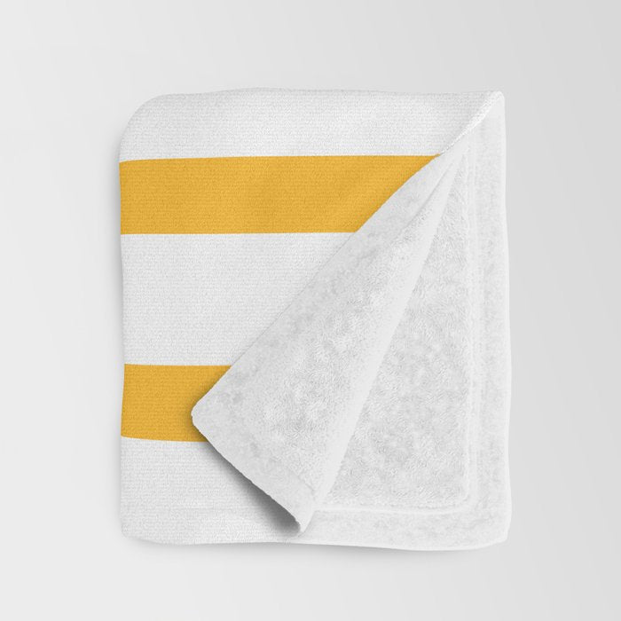 Beach Stripes Orange Yellow Throw Blanket Gallery Image 3