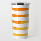 Beach Stripes Orange Yellow Travel Mug Gallery Image 1