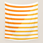 Beach Stripes Orange Yellow Wall Tapestry Gallery Image 4
