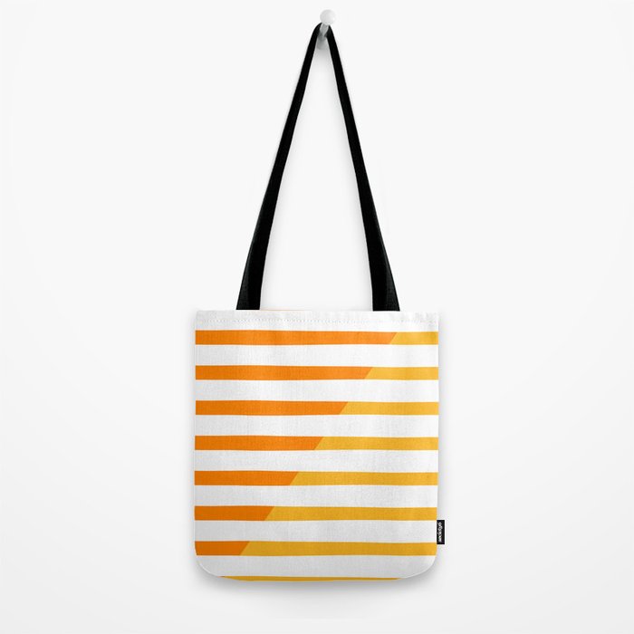 Beach Stripes Orange Yellow Tote Bag Gallery Image 2