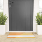Beach Stripes Orange Yellow Welcome Mat Gallery Image 3