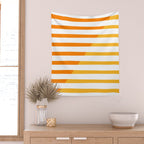 Beach Stripes Orange Yellow Wall Tapestry Gallery Image 2