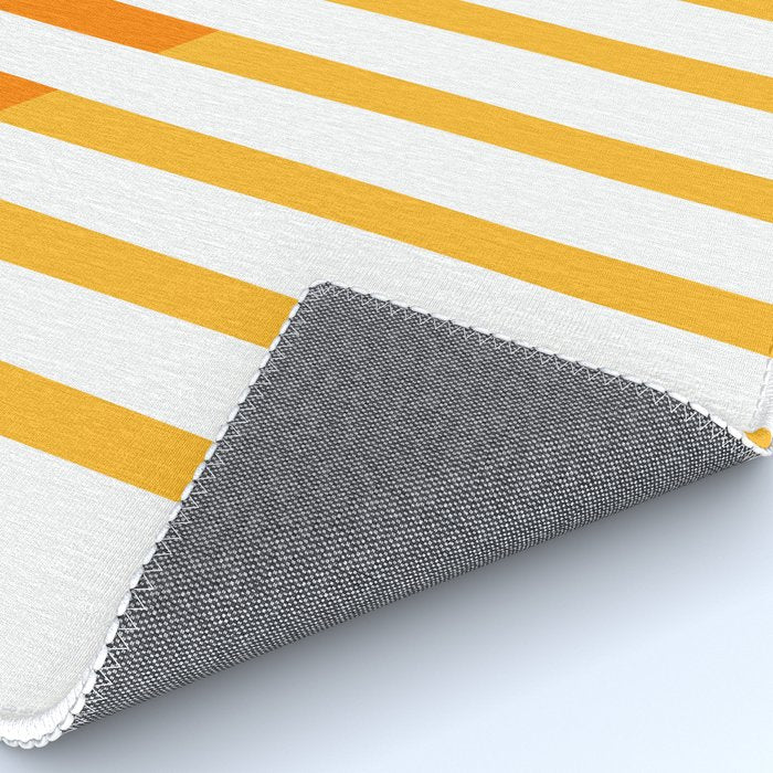 Beach Stripes Orange Yellow Rug Gallery Image 4