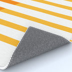 Beach Stripes Orange Yellow Rug Gallery Image 4