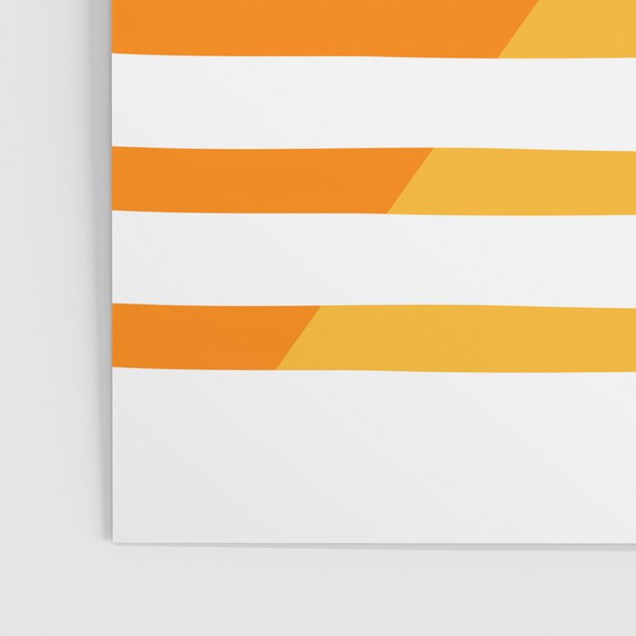 Beach Stripes Orange Yellow Poster Gallery Image 3