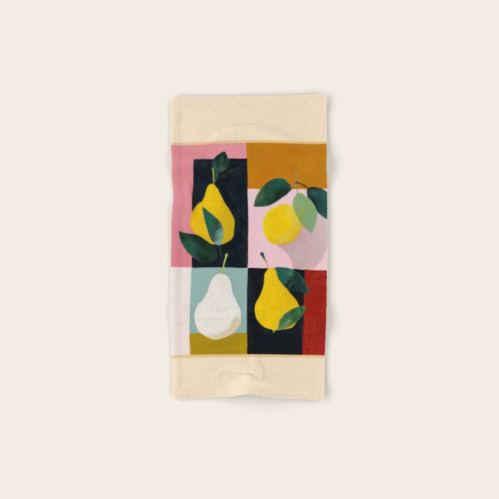 Modern Pears Still Life I Bath Towel Gallery Image 1
