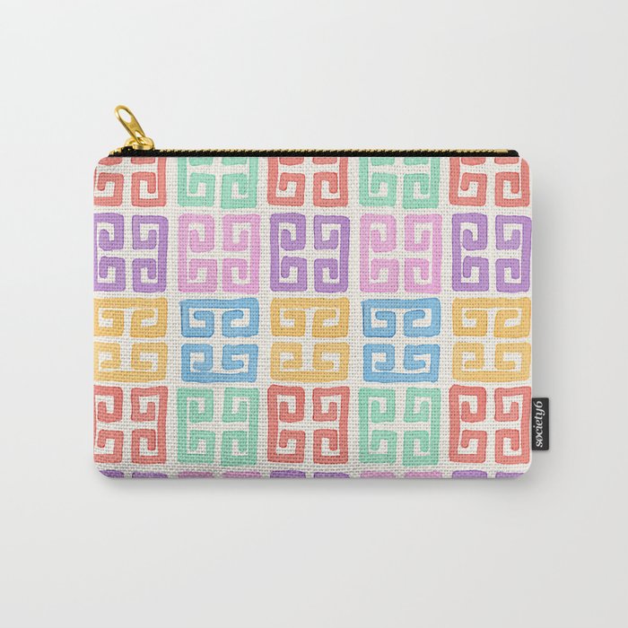 Colorful Greek Style Pattern Carry All Pouch Gallery Image 1