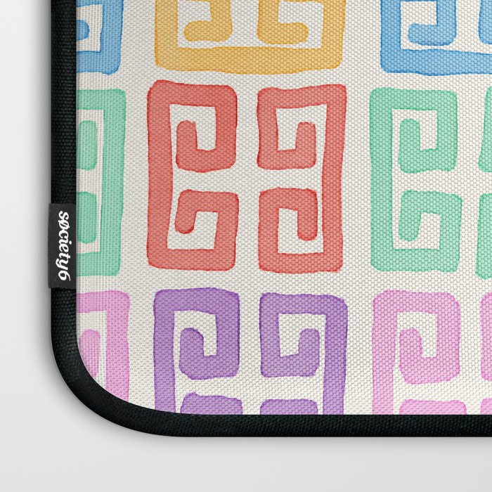 Colorful Greek Style Pattern Laptop Sleeve Gallery Image 3