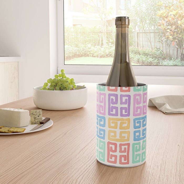 Colorful Greek Style Pattern Wine Chiller Gallery Image 4