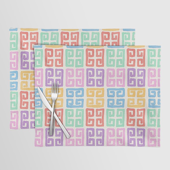 Colorful Greek Style Pattern Placemat Gallery Image 1