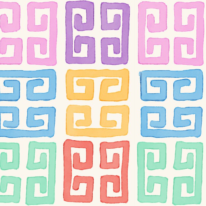 Colorful Greek Style Pattern Coffee Mug Gallery Image 2