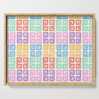 Colorful Greek Style Pattern Serving Tray Gallery Image 1